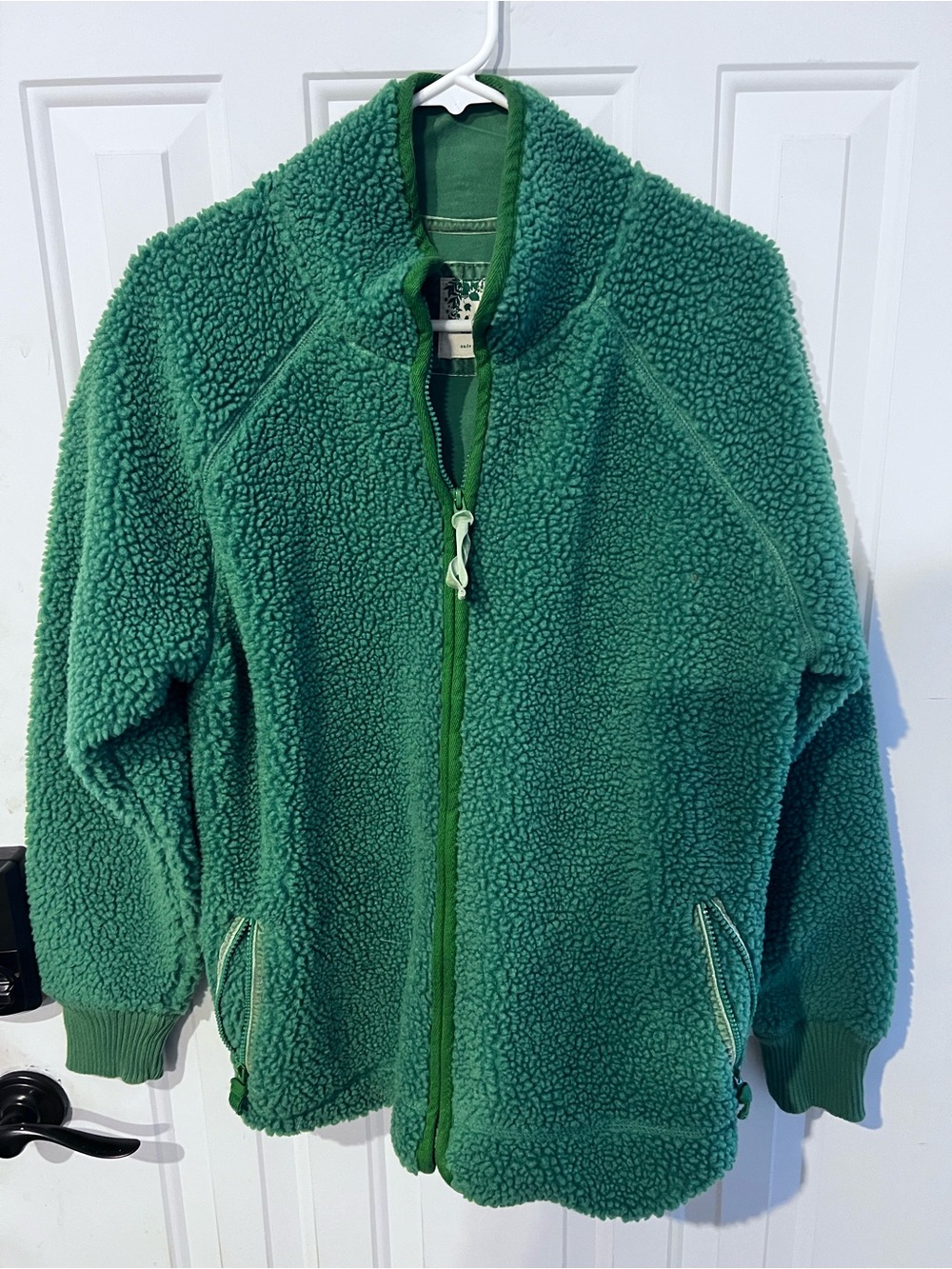 Old Navy Men's Green Sherpa Full-Zip Jacket